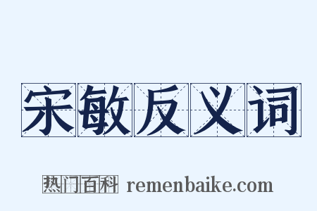 宋敏反义词是什么意思的图片